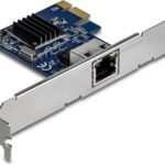 TRENDnet 2.5GBase-T PCIe Network Adapter, TEG-25GECTX, Converts a PCIe 2.0 or Later Slot into a 2.5G Ethernet Port, 802.1Q VLAN Tagging, Standard & Low-Profile Brackets Included, Windows Support
