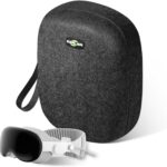 sarlar Hard Carrying Case for Oculus Meta Quest 3/3S/Apple Vision Pro M5/M2/Galaxy XR VR Headset and Controller Accessories, Minimalist Aesthetic for Travel and Home Storage, Black