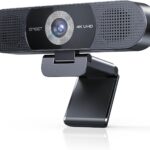 EMEET C980 PRO 3-in-1 4K Webcam with Microphone and Speaker, 60°-98° Wide Angle Webcam w/ 4 Noise Cancel Mics, 2 Speakers, Fixed Focus, Magnetic Privacy Cover, Great for Group and Personal Video Calls