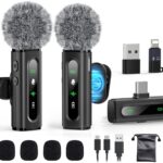 USB C Lavalier Microphone Wireless Mini Mic for Type-C Android Phone/Tablet/PC Video Recording Clip-on Mics with Rotatable Clip&Denoise Recording, Ideal for Vlog Tiktok Youtube Podcast Content Creator