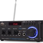 Pyle 200W Wireless Bluetooth Stereo Power Amplifier – Dual Channel Audio Receiver with RCA – USB – SD – MIC IN – FM Radio – AUX Input – Remote Control for Home Theater & Studio Use – PDA29BU