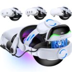 Kawaye Comfort Battery Strap for Meta Quest 3S/3/2, 6700mAh Hot-Swap Battery for Oculus Head Strap Extend 2-3Hrs,Dual Dial Adjustable VR Headset Strap for Weight Balance, Reduce Facial Stress-MQ4000