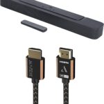 JBL BAR-2-0-ALL-IN-ONE-MK2 Compact 2ch Soundbar with Dolby Digital and an Austere 3S-4KHD2-2.5M III Series 4K HDMI 2.5m Cable (2022)