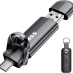 SSK USB C Drive 1tb,Dual Flash Drive Speed up tp 550MB/s 2-in-1 Memory Stick Type C+USB A 3.2 Gen2 Portable External Solid State SSD Thumb Drive for iPhone 15/16/PS4/Android Phone/Tablet/Windows/Mac