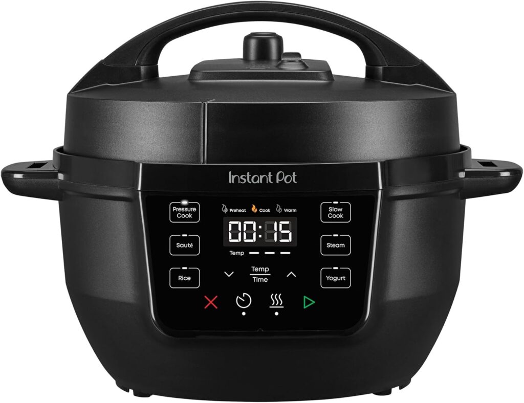 Instant Pot 4QT RIO Mini 7-in-1 Multi-Cooker, Pressure Cooker, Slow cook, Sauté, Steam, Rice Maker, Yogurt, & Warmer, Black, 4 Quarts