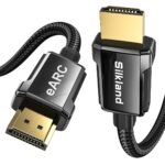 Silkland 8K HDMI ARC/eARC Cable 2.1 for Soundbar 6.6ft, 8K@60Hz 4K@120Hz High Speed HDMI Cord for Home Theater, 48Gbps, Dolby Atoms, DTS:X Compatible for Vizio Samsung Bose Sound bar, UHD TV, Blu-ray