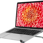 Thibault Aluminum Laptop Stand for Desk – Cooling Ergonomic Design – Fits MacBook Air Pro/DELL/HP/Lenovo/ThinkPad/Alienware – 14/15.6/16 -Easy Assembly- Ventilated Laptop Stand – Blue Grey