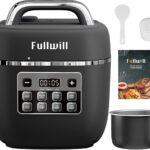 Fullwill Electric Pressure Cooker Lite, Slow Cooker, Rice, Sauté, Warmer, Olla de Presion Nonstick Pot 3 Quarts
