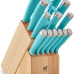 Hampton Forge Epicure True Aqua Knife Block Set, 15 Piece