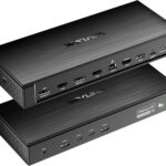 WAVLINK Pro Docking Station 5 Monitors, PD100W DisplayLink Dock Support Five 4K Displays for Mac & Windows, 2X DP 1.4(Dual 8K@60Hz), 2X HDMI 2.0, Alt HDMI, 2.5Gbps Ethernet, Driver Required DL7400