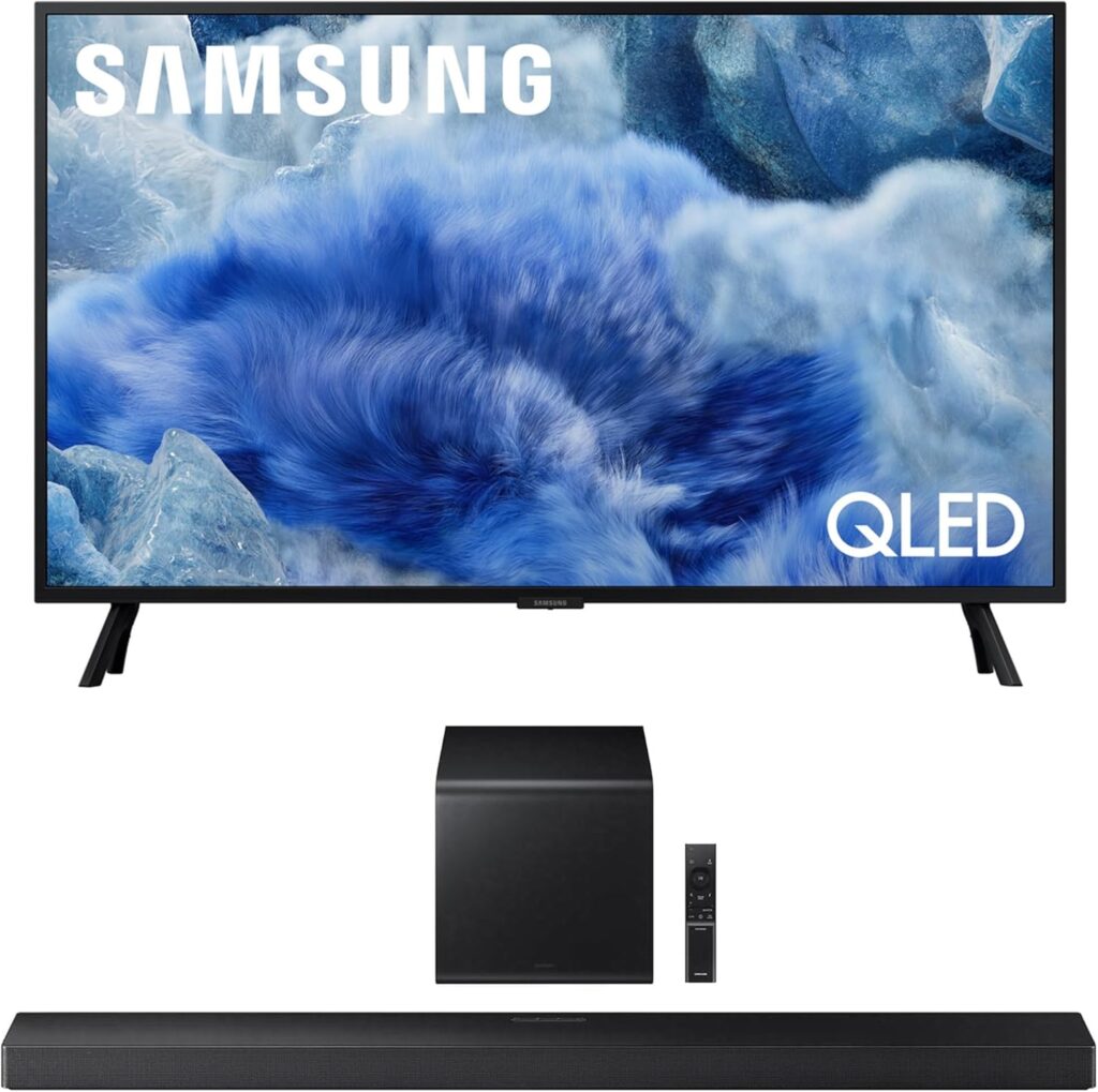Samsung QN32Q8FAAFXZA 32 Inch Class QLED Q8F 4K Vision AI Smart TV with a HW-QS700F 3.1.2 Ch Dolby Atmos Soundbar and Subwoofer (2025)