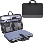 14 15 Inch Waterproof Laptop Sleeve Men Women TSA Briefcase for MacBook Pro 14 M5/M4/M3/M2/M1, Macbook Air 15 M4/M3, Dell Inspiron 14/XPS 15, Lenovo Acer HP ASUS Chromebook 14 Carring Case, Black