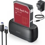 ORICO External Hard Drive Docking Station for 2.5/3.5 Inch HDD SSD USB 3.0 to SATA Hard Drive Dock Up to 22TB Support UASP 12V Power Adapter Supply-DD18