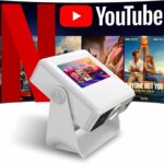 Touchscreen Portable Projector with WiFi6 and Bluetooth, Native 1080P 4K Support Built-in Apps,Two-Way Bluetooth, Full HD Movie Outdoor Projector, Home Theater Proyector