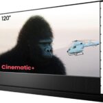AWOL VISION 120″ Motorized ALR Floor Rising Projector Screen for Ultra Short Throw Projector, Floor Stand Screen for Home Theater, 4K/8K Ultra HD, Active 3D, 95% Ambient Light Rejecting-ALR-F220C