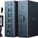 iVANKY 20-in-1 DisplayLink Docking Station for MacBook Pro/Air FusionDock Pro 2, Triple 4K@60Hz Monitor Display for M1/M2/M3/M4/M5 MacBook/Windows, 180W Power, 2.5GbE, HDMI, DP, 10Gbps, Driver Needed