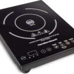 Hamilton Beach Portable Single Induction Cooktop Countertop Burner Hot Plate with Fast Heating Mode, 1800 Watts, 10 Temperature Settings up to 450F, Black (34104)