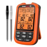 ThermoPro TempSpike 1000FT Wireless Meat Thermometer Digital with 2 Upgraded Ultra-Thin Probe, Kitchen Food Thermometer for Cooking, Turkey, Oven, Smoker, Rotisserie, BBQ, Grill Temperature Indicator
