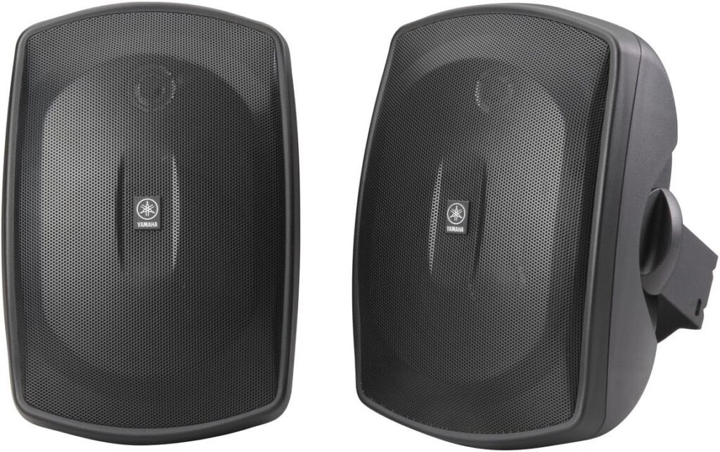 YAMAHA NS-AW190BL 2-Way Indoor/Outdoor Speakers (Pair, Black)