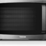 TOSHIBA ML-EM09PA(BS) Small Microwave Oven with 6 Auto Menus, Mute Function & Child Lock, LED Lighting, Perfect for Apartment, 0.9 Cu Ft, 10.6 Inch Removable Turntable, 900W, Black Stainless Steel