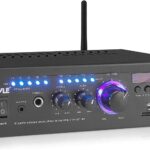 2×120 Watt Power Amplifier Home Audio Bluetooth Receiver System W/Blue Led Display, USB/SD, AUX, RCA, Headphone Jack – Remote