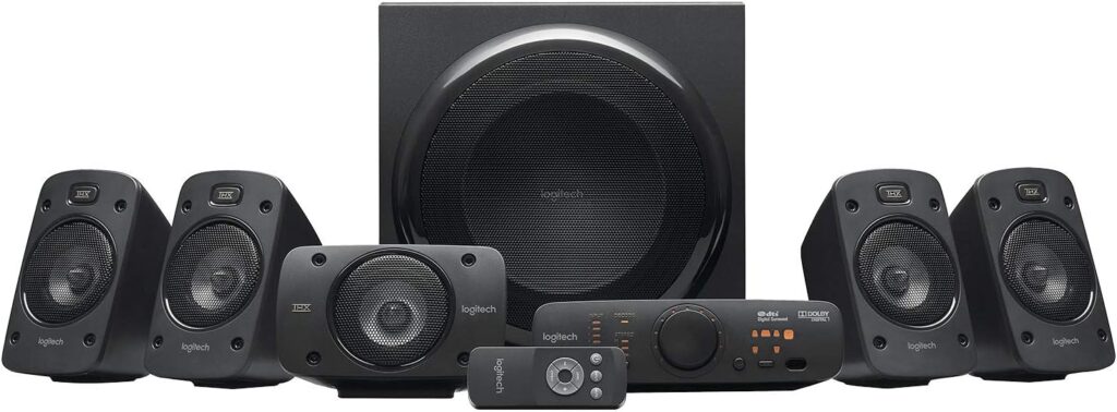 Logitech Z906 5.1 Surround Sound Speaker System – THX, Dolby Digital and DTS Digital Certified – Black