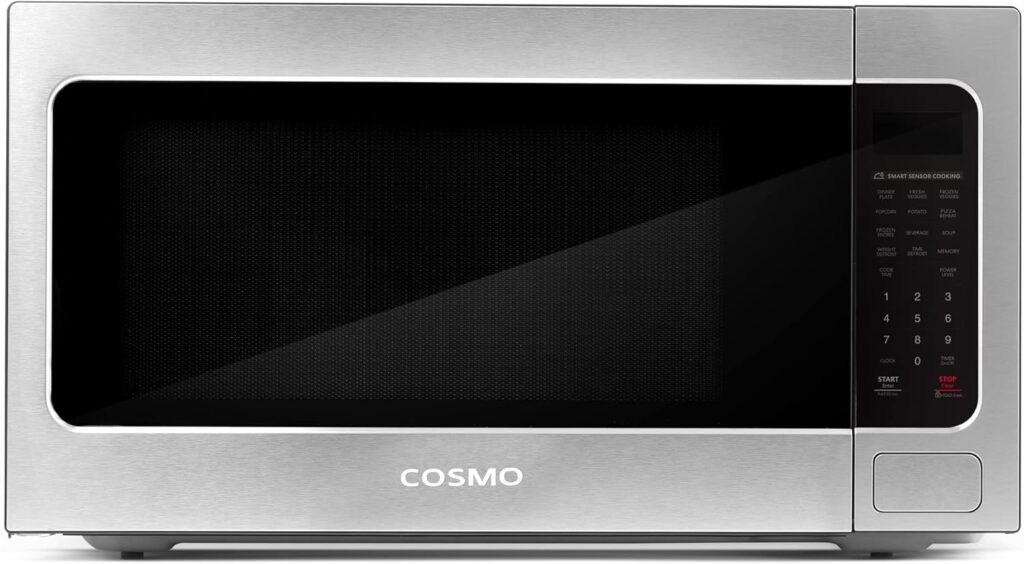 Cosmo COS-BIM22SSB 24 in. Nebula Collection 2.2 cu. ft. Countertop Microwave Oven in Stainless Steel