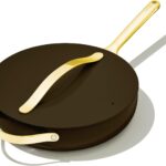 Caraway Nonstick Ceramic Sauté Pan with Lid (4.5 qt, 11.8″) – Non Toxic, PTFE & PFOA Free – Oven Safe & Compatible with All Stovetops (Gas, Electric & Induction) – Black