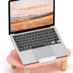 Adjustable Cloud-Shaped Laptop Stand, Pink, 10-17.3″ Laptops, Ergonomic Height & Angles, Strong Stability, Effective Heat Dissipation