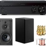 Sony STRDH190 2-ch Stereo Receiver with Phono Inputs & Bluetooth SSCS5 3-Way 3-Driver Bookshelf Speaker System (Black)