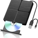 External Blu ray Drive, USB 3.0 & Type C Bluray Burner, External Blueray/DVD Drive for PC, External CD DVD Blu Ray Reader Writer Compatible with Windows XP/7/8/10/11, Linux, Mac OS