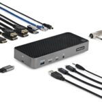 StarTech.com USB-C Triple Monitor Docking Station for MacBook Pro / Air M1 M2 M3 M4 & Windows, Universal 4K HDMI DP Dock, Thunderbolt Compatible, 100W Laptop Charging