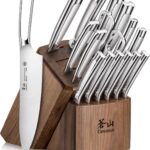 Cangshan N1 Series 1024784 German Steel Forged 17-Piece Knife Block Set, Walnut