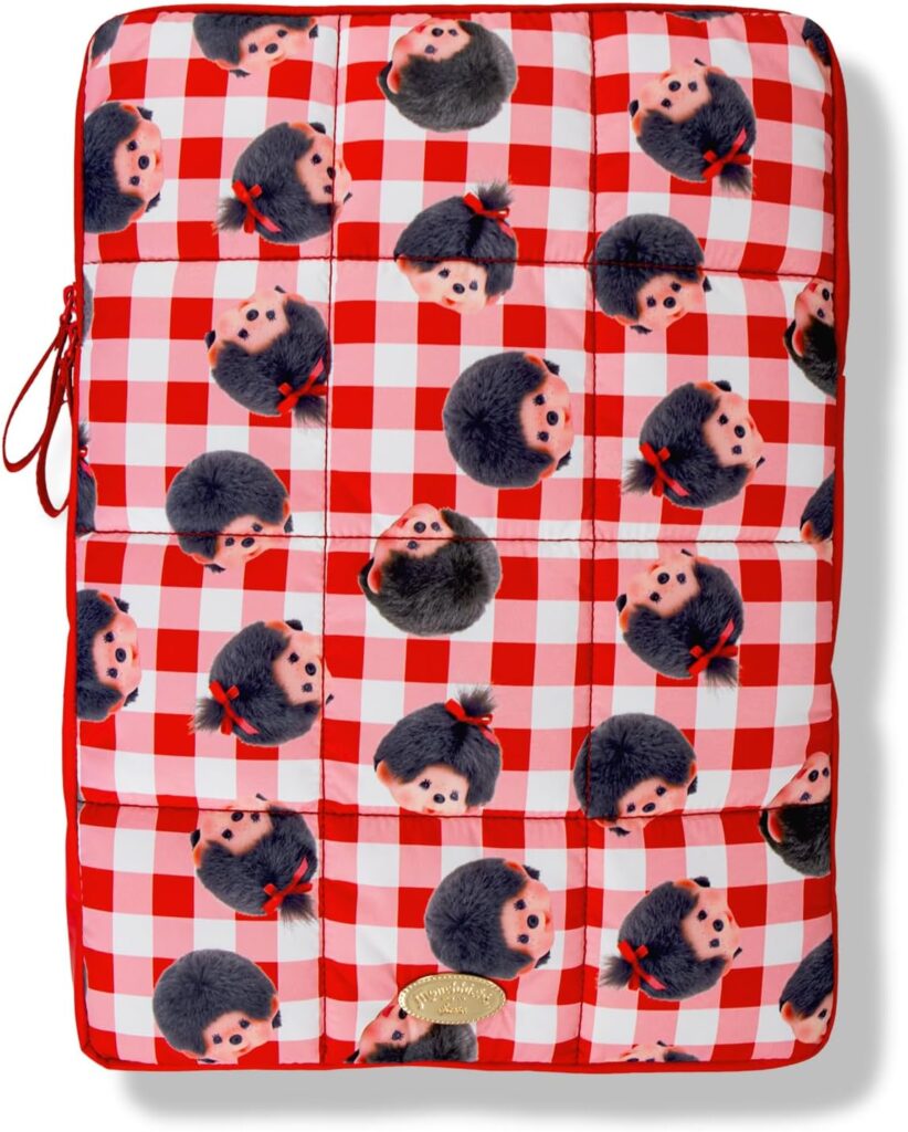 Sonix | Puffy Laptop Sleeve | 15-16 Inch, Quilted Pillow Puffer Laptop Carrying Case, Computer Sleeve | Monchhichi Check