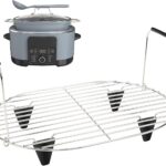 BYKITCHEN Roast and Steamer Rack Compatible with Ninja Foodi Possible Cooker Pro 8.5 Quart MC1000, MC1001, MC1010 Slow Cooker Crock, Ninja Possible Cooker Pro Accessories with Silicone Feet & Handles