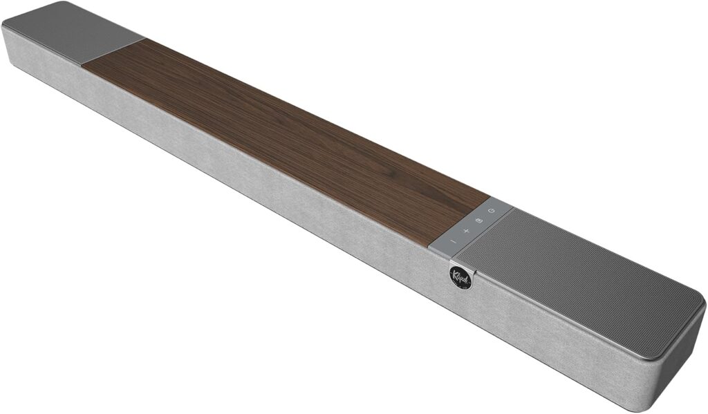 Klipsch Flexus CORE 200 3.1.2 Channel Powered by Onkyo Bluetooth Sound Bar with Dolby Atmos and Custom Tuned Bass – Walnut