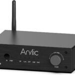 Arylic B50SE Bluetooth 5.1 Stereo Receiver 2.1 Channels Mini Class D Integrated Home Speaker Amplifier 50W x 2,Stable and Remote, Go Control Application and Easy Control EQ