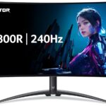 acer Predator X34 | 34″ UWQHD 3440 x 2440 OLED 800R Curved Gaming Monitor | AMD FreeSync Premium Pro | 240Hz | 0.01ms | VESA DisplayHDR True Black 400 | KVM Switch | USB Type-C, DP 1.4 & 2 x HDMI 2.1