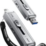 MOVE SPEED 1TB External SSD, 2100MB/s TLC Reliable Transfer Portable SSD with USB 3.2 Gen2x2 + Type C, Cool USB Drive for Phone/Windows/Mac (SP20)