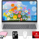 HP 17 Laptop Computer for Business & Student, 64GB RAM, 2TB SSD, Intel 10-Core i5-1334U, 17.3″ HD+ Anti-Glare Display, Backlit Keyboard, Fingerprint, Numeric Keypad, HD Camera, Win11 Pro, Accessories