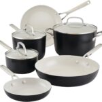 KitchenAid Hard Anodized Ceramic Nonstick Cookware Pots and Pans Set, 9 Piece – Matte Black