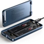 Dual Bay Raid SSD Enclosure: 2280 M2 Hard Drive Enclosure with Clone Mode & Raid 0/1 & JBOD Mode, 20Gbps Compatible to PCIe NVMe Harddrive Cloning HDD, Offline Duplicator