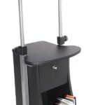 Techni Mobili Sit-to-Stand Mobile Medical Laptop Computer Cart, Black, Adjustable Height, B005