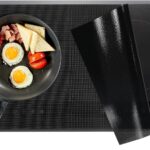 KitchenRaku Large Induction Cooktop Protector Mat, Translucent Magnetic Electric Stove Burner Covers Antiscratch as Glass Top Stove Cover (Monochromatic Black, 54x90CM)