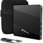 External 4k Blu Ray Drive for Pc,Portable 4k UHD Blu Ray Player,SD/TF Port with Carry Case, US8 3.0 HD Blu-Ray Player,DVD+/-RW External Optical Drive for MacBook Pro Windows Laptop