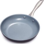 GreenPan Lima Hard Anodized 8″ Frying Pan Skillet Nonstick, Ceramic Nonstick, PFAS-Free Nontoxic Pots and Pans, Oven & Broiler Safe, Stainless Steel Handle, Cookware for Eggs & Omelet, Gray