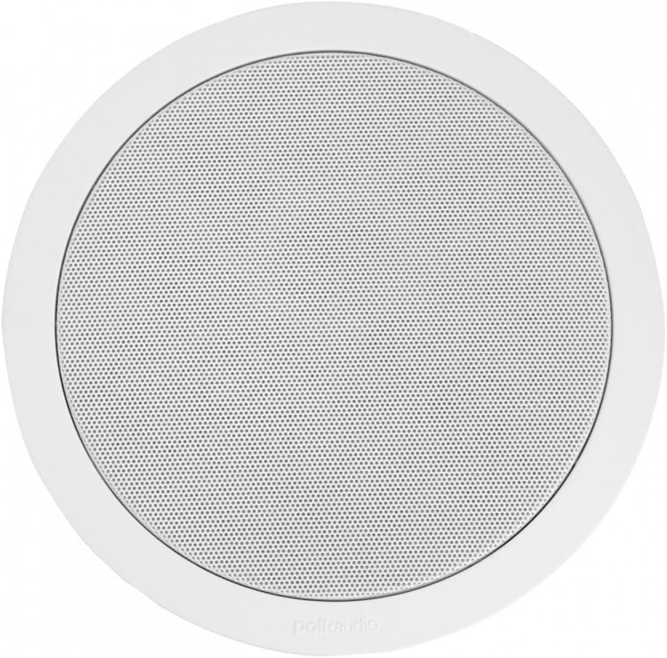 Polk Audio MC60 2-Way 6.5″ in Ceiling Speaker (Single), Dynamic Built-in Audio, Perfect for Humid Indoor/Enclosed Areas, Bathrooms, Kitchens, Patios (White)