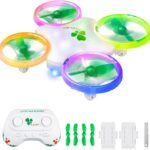 Clover Mini Drone for Kids – Beginner-Friendly LED Quadcopter with Dual Modular Batteries, Easy to Fly, Altitude Hold, One-Key Takeoff, 360 Flips – Gift for Boys & Girls Age 6+