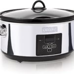 Crock-Pot 7 Quart Programmable Slow Cooker with Digital Timer, Food Warmer, Polished Platinum, Perfect for Everyday Meals and Entertaining