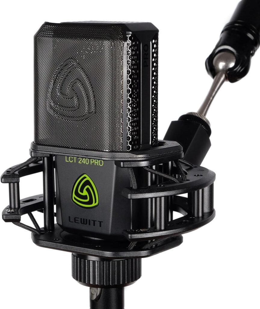 LCT-240 Condenser Microphone with high-Perfomance Capsule, Cardioid Pattern, Black, Shock Mount, Magnetic pop Filter